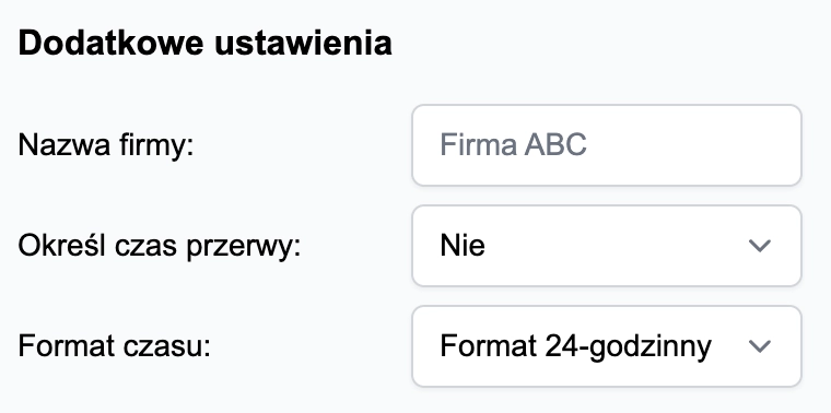 Input Nome Azienda